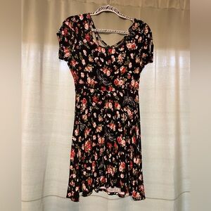 Hot Topic Moth & Rose Strappy Dress